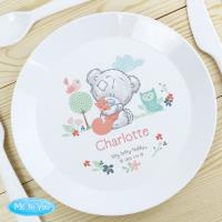 Personalised Tiny Tatty Teddy Woodland Animal Plastic Plate Extra Image 1 Preview